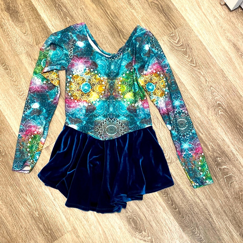 Freedom Rave Wear - Custom Green Geo Skater Bodysuit